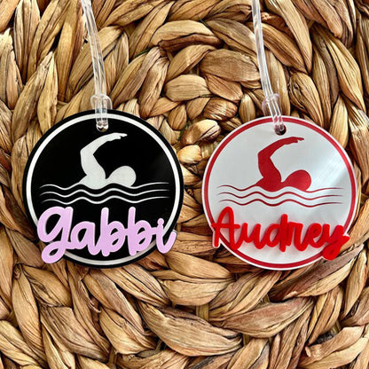 Personalized Name Tag Personalized Baseball Swimming Lacrosse Volleyball Hockey Soccer Dance Cheer Pom Tennis Football Hockey Track Pickleball Basketball Bag Tag