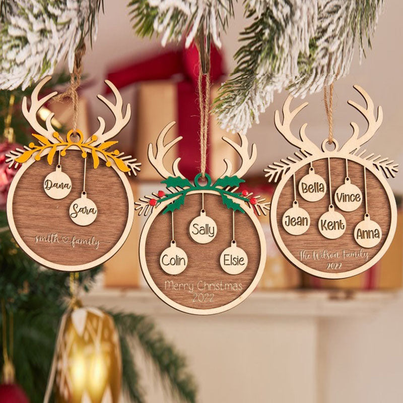 Custom Family Ornament,Personalized Christmas Ornament,Family Christmas Ornament,Home Sign Ornament,Family Christmas Gift