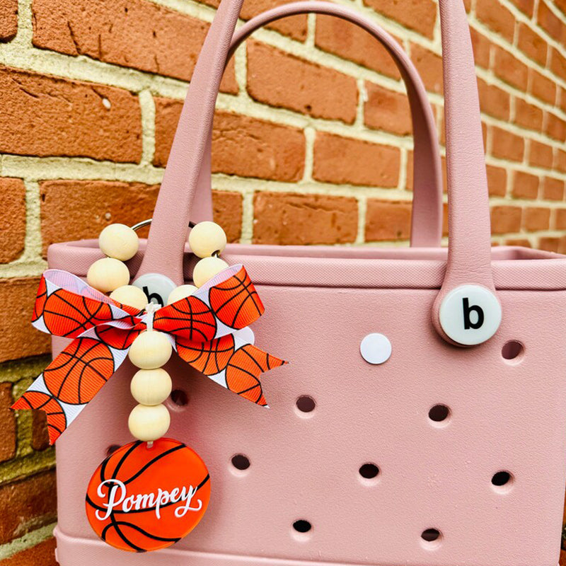Basketball Baseball Softbal Bag Charm, ANY SPORT CHARM