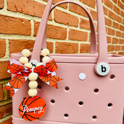 Basketball Baseball Softbal Bag Charm, ANY SPORT CHARM