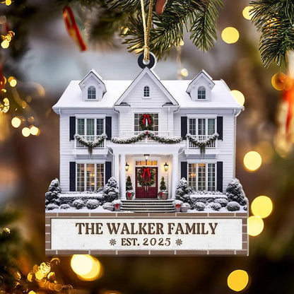 Personalized Home Photo Ornament, Custom New Home Christmas Ornament