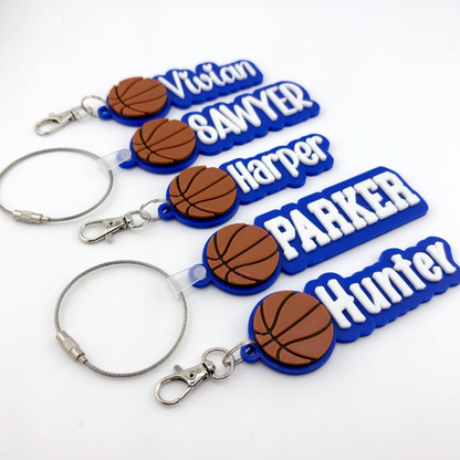Personalized Sport Keychain Sports Bag Name Tag