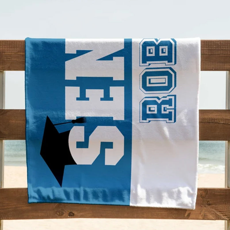 Graduation Beach Towel, Class of 2025 Personalized Beach Towel