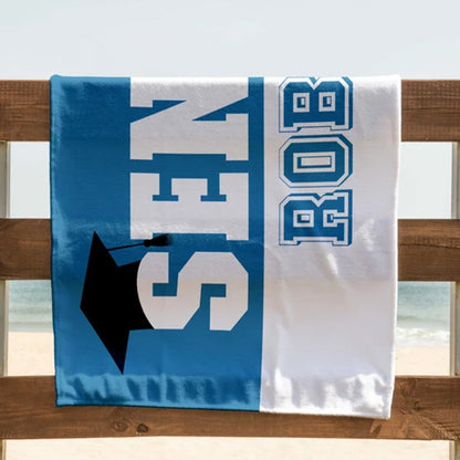 Graduation Beach Towel, Class of 2025 Personalized Beach Towel