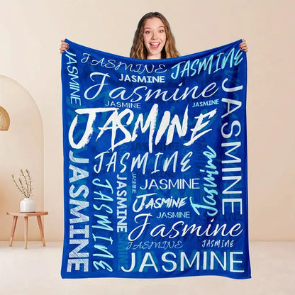 Personalized Custom Name Blanket - Contemporary Design