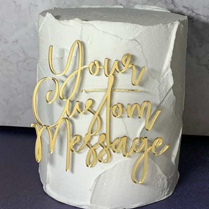 Multi Line Cake Charm, Happy Birthday to You, Birthday Party Decor
