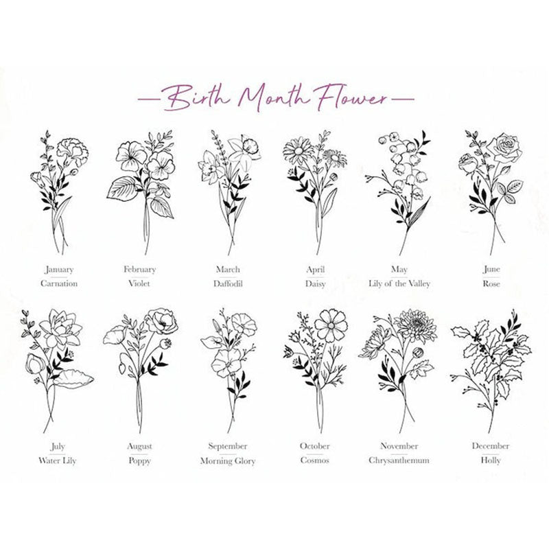 Birth Flower Jewelry Travel Case, Birth Month Flower Gift, Personalized Birthday Gift, Leather Jewelry Travel Case