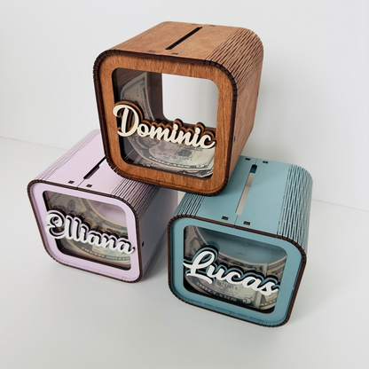 Personalized Piggy Bank, Kids Bank, Money Box, Name Piggy Bank