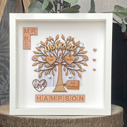Wedding Gift. Unique Wedding Gift For Couples. Engraved Names. Mr & Mrs Wedding Anniversary Gift. Handmade Keepsake