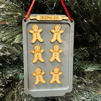 Custom Gingerbread Family Christmas Ornament 2025