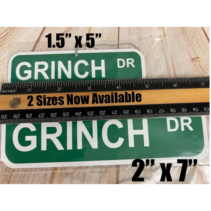 Street sign ornament  custom laser engraved acrylic ornament