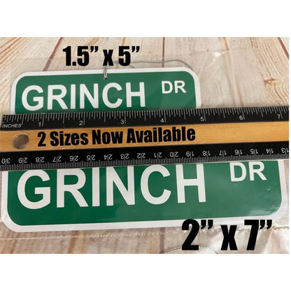 Street sign ornament  custom laser engraved acrylic ornament