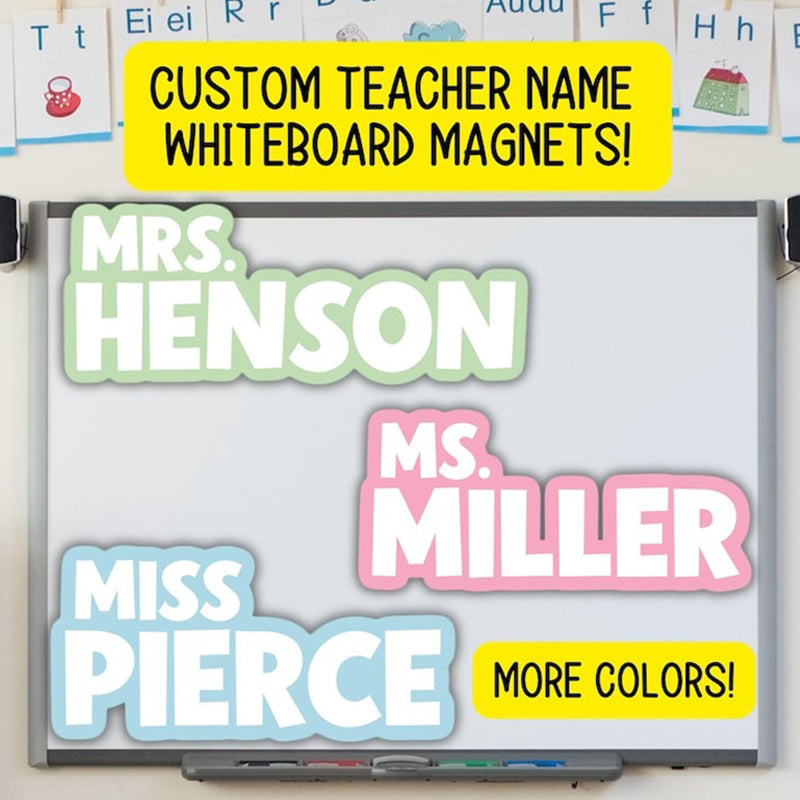White Board Custom Magnetic Labels