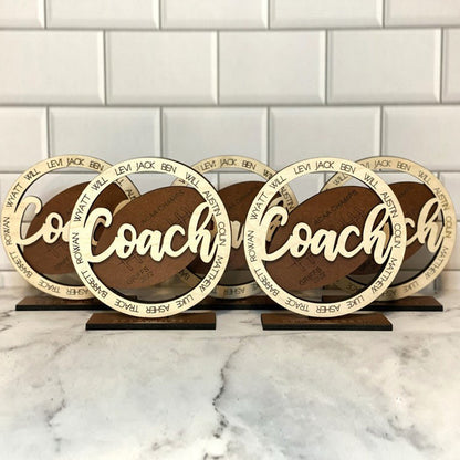 Football Coach Gifts Laser Engraved Personalized Gift Award Plaque