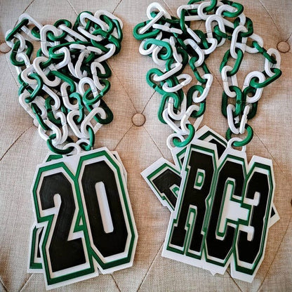 Custom 3D Jersey Number Chain