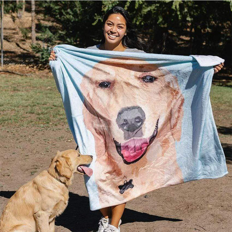 Pet Memorial Gifts Custom Printed Blanket-Photo Blanket Dog Blanket