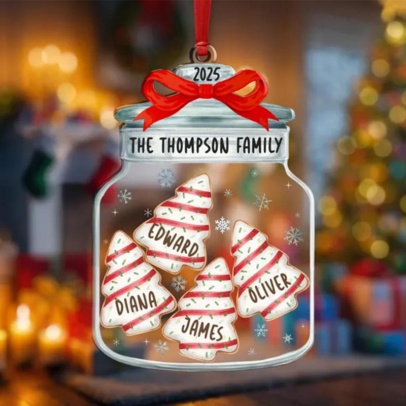 Christmas Ornaments, Personalized Family Name Christmas Ornaments