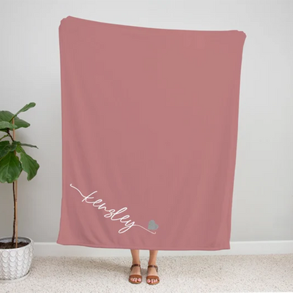 Custom Blanket with Name, Personalized Blanket