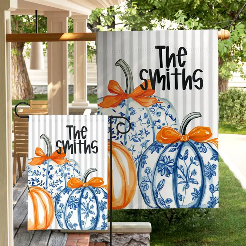 Personalized Garden Flag Outdoor Display Family Name Custom Design
