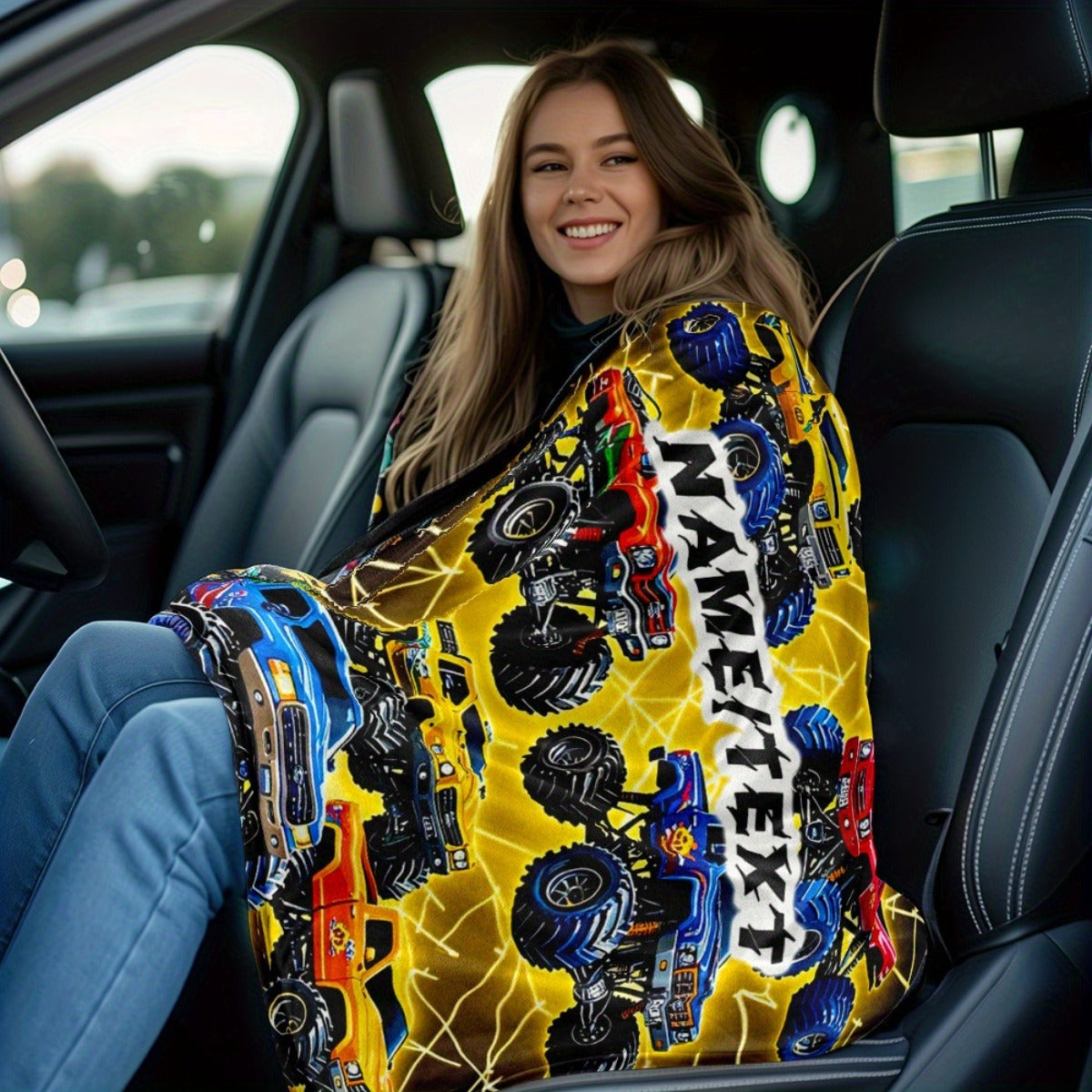 Ized Racing Car Themed Blanket Suitable for Bed