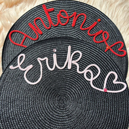 Customizable straw placemat