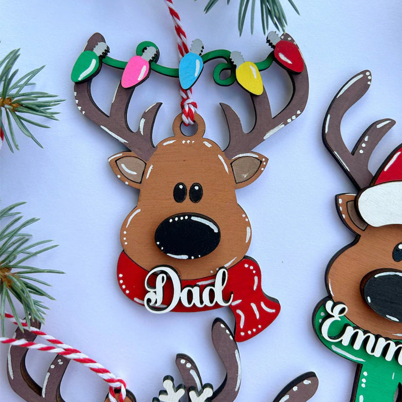 Christmas stocking tag, personalized family ornament