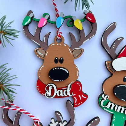 Christmas stocking tag, personalized family ornament