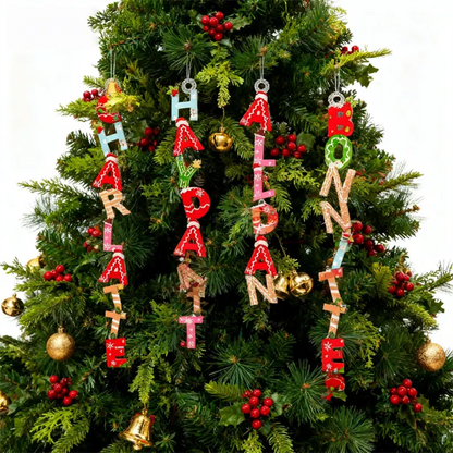 Personalized Snowflake Alphabet Ornament, Family Christmas Gift
