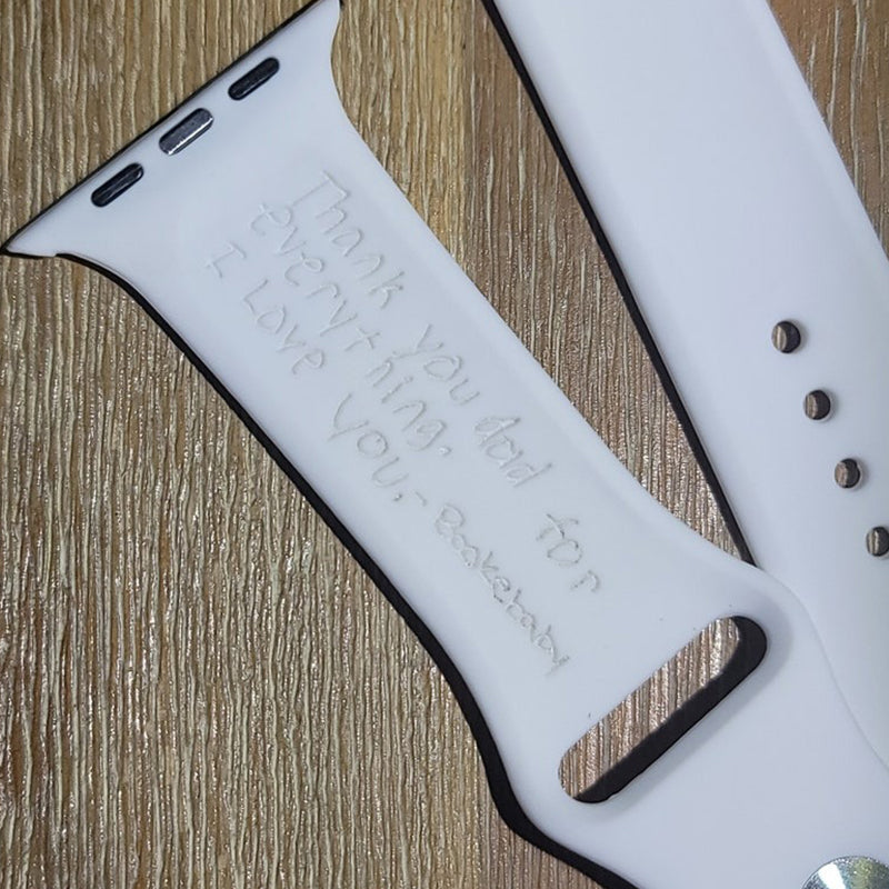 Personalized Inscription Apple Watch Bands Your Handwriting or Our Fonts