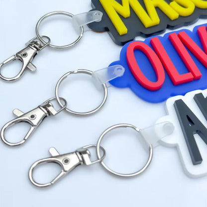 Backpack Keychain Name Tag | Acrylic Name Keychain | Personalized Acrylic Name Tag