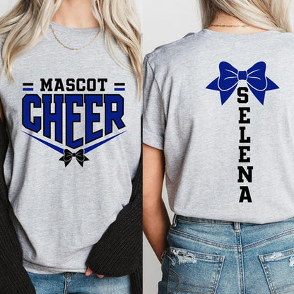 Personalized Cheer Mascot T-Shirt, Team Name Cheer Squad Shirts