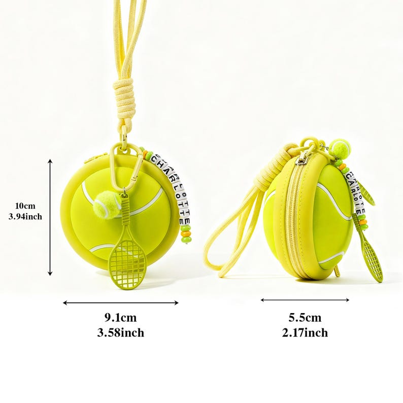 Customized tennis, baseball, basketball, soccer name beaded keychains and coin purses
