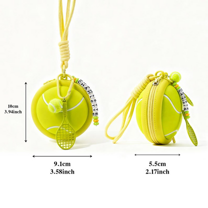 Customized tennis, baseball, basketball, soccer name beaded keychains and coin purses