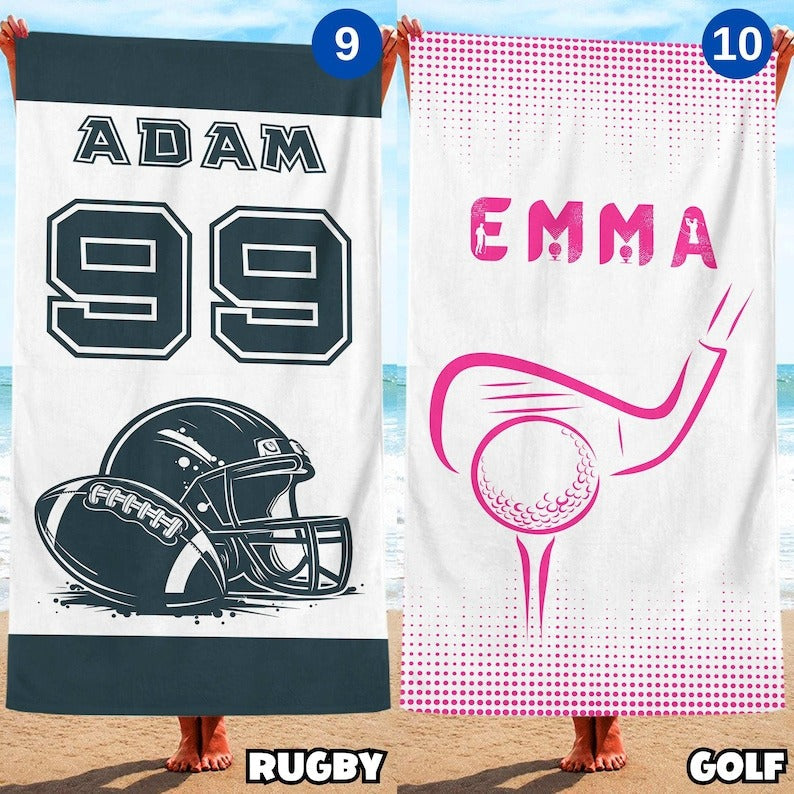 Personalized Sport Beach Towel,Sports Gifts