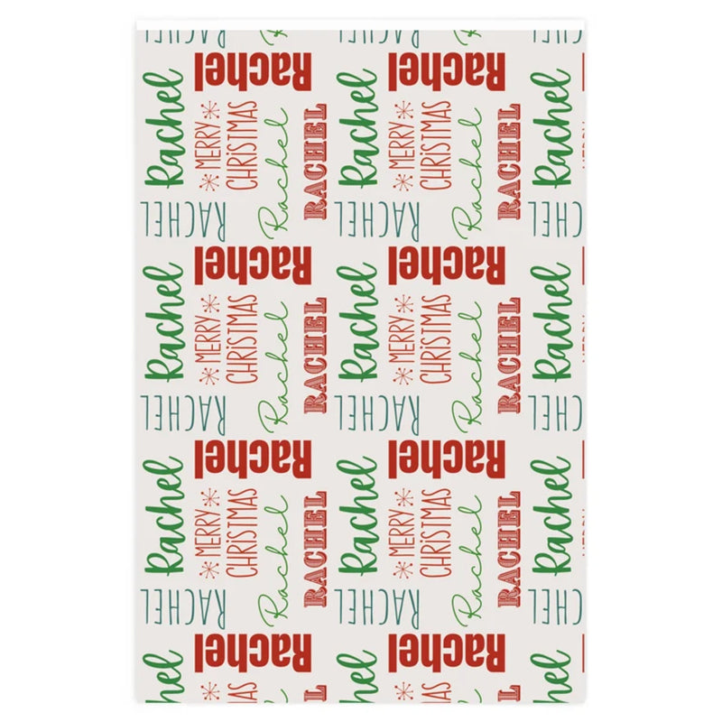 Personalized Name Christmas Wrapping Paper