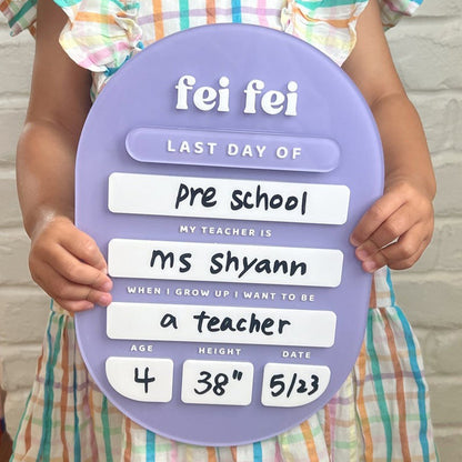 First Day of School Sign|Back to School Sign|Personalized School Sign