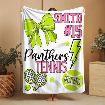 Personalized Sport Blanket: Custom Team Name & Number