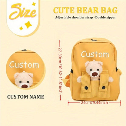 Personalized Bear Backpack - Custom Name