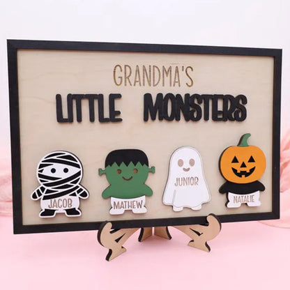 Personalized Grandma’s Little Monsters Sign