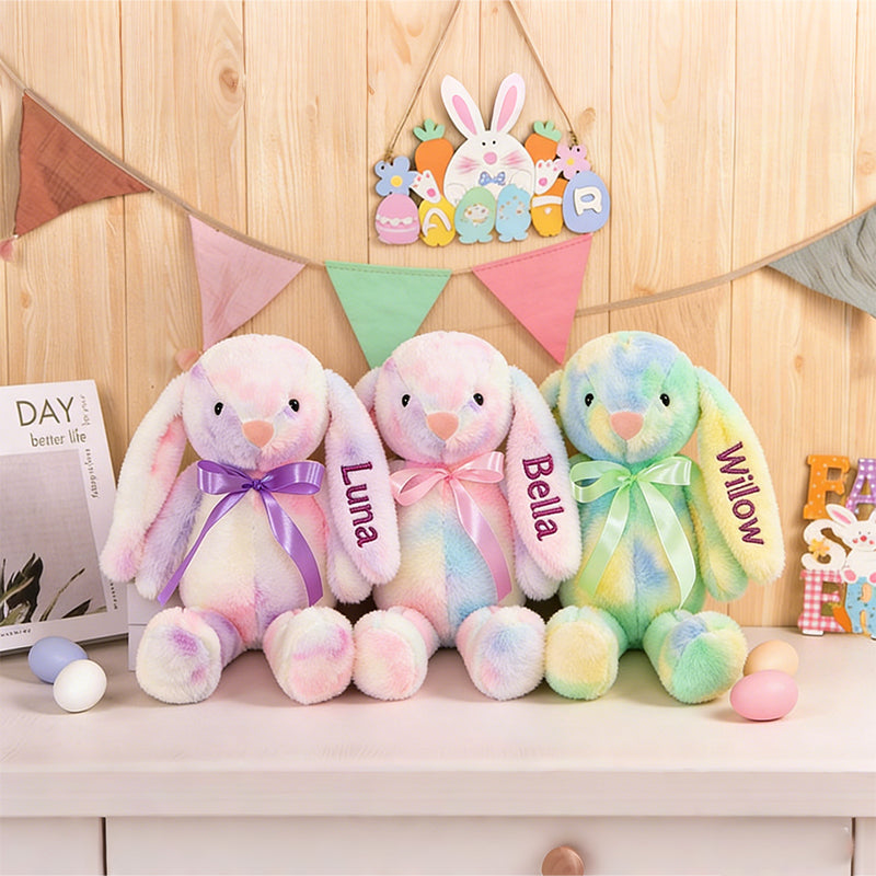 Personalized Easter Embroidered Plush Bunny Toy
