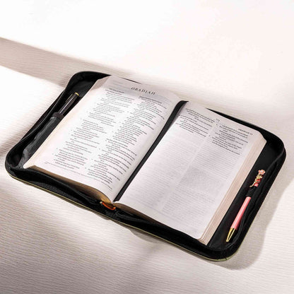 Custom Faux Leather Bible Cover: Engraved Religious Gift