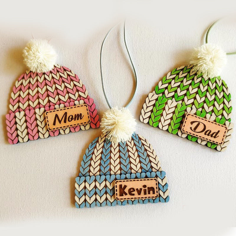 Christmas Winter Mitten, Stocking, Sweater, Customizable Christmas Ornament