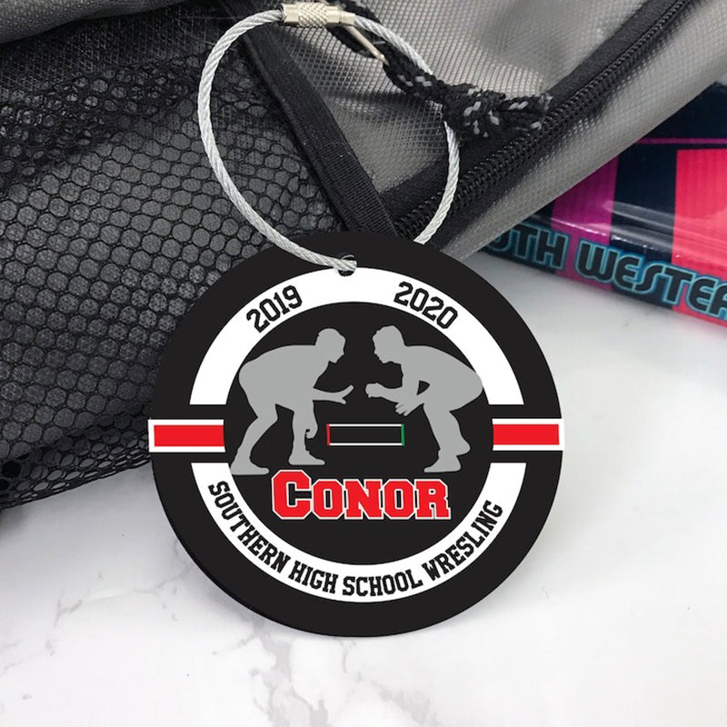 Wrestler ,Volleyball ,Softball ,Ice Hockey Hockey Soccer Sport Bag Tag