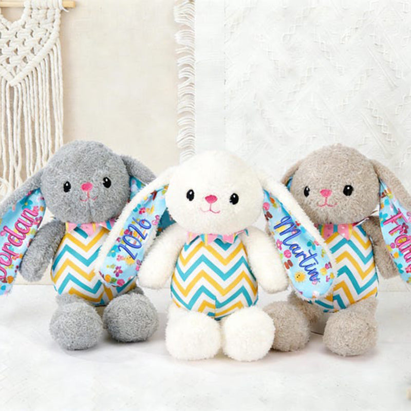 Embroidered 2026 Baby Bunny:Personalized Newborn Easter Gift