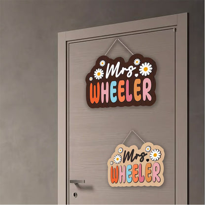 Wooden Custom Name Sign, Custom Door sign, Teachers' day gift