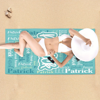 Custom Name Beach Towel Personalized Name Beach Towel