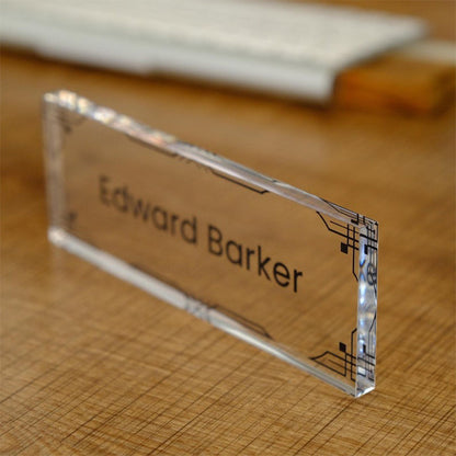 Custom Acrylic Name Plate, Office Name Plate