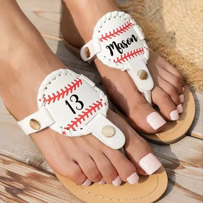 Personalized Baseball/Softball/Football Flip Flops