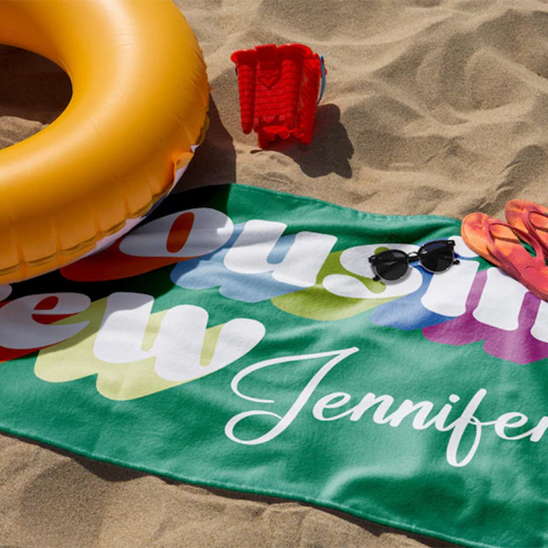 Cousin Crew Beach Towel, Summer Beach Gift For Cousin