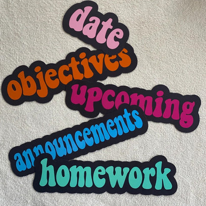 White Board Custom Magnetic Labels